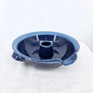 Tumbleweed Pottery Cobalt Blue Ceramic Chicken Baker Vertical Roaster Spout